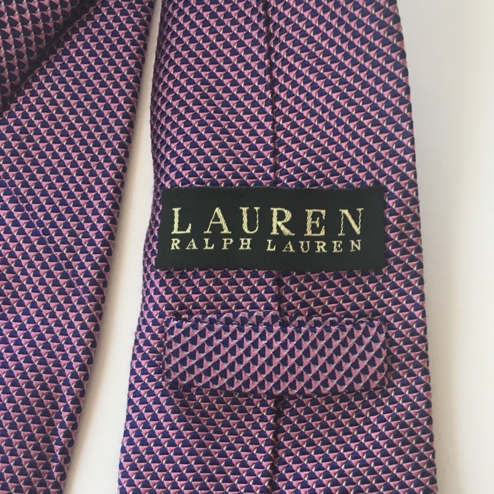 Lauren Ralph Lauren mens tie pink navy blue LRL